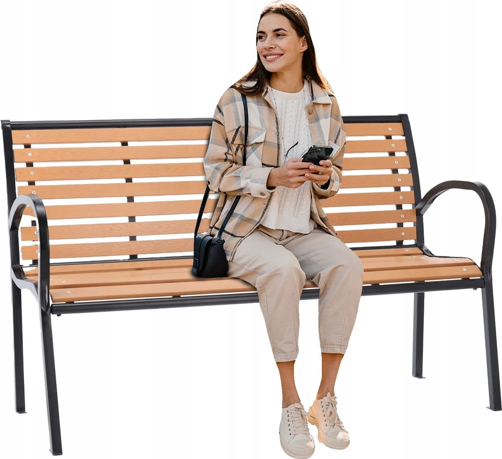 Garden Line ZÁHRADNÁ LAVICA 125 x 60 x 80 CM HNEDÁ *0865