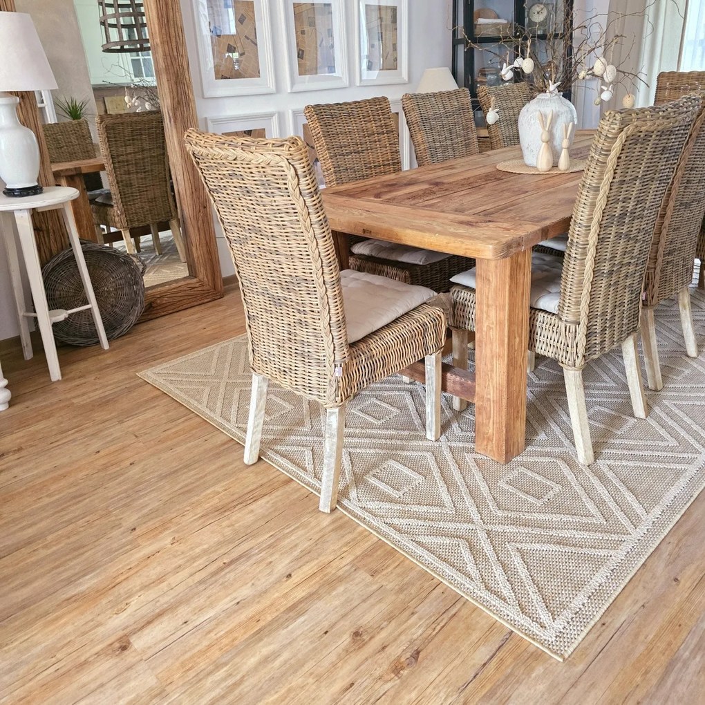 Ayyildiz, Kusový koberec Patara 4956 Beige – na von aj na doma, 140x200, béžová, chodba / predsieň