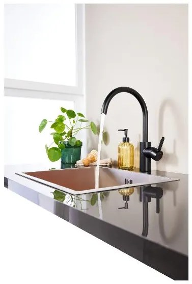 Livarno home Kuchynská batéria (okrúhly tvar, čierna) (100387686)