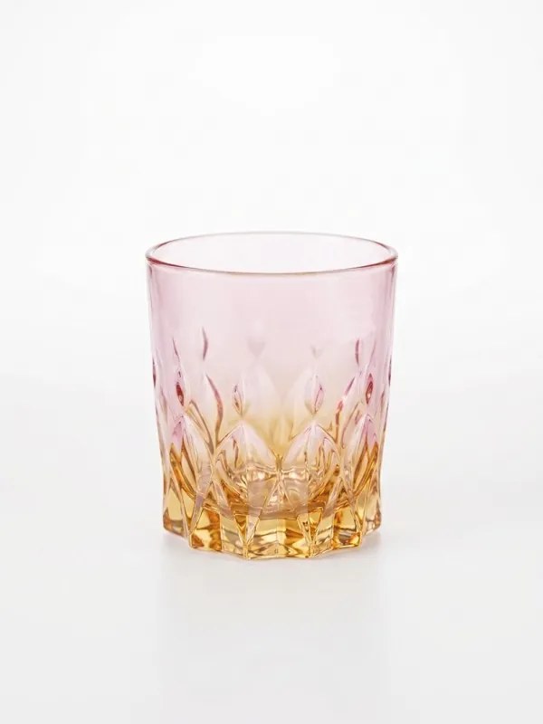 BOHEMIA PRESTIGE CONTE ROSE AMBER POHÁR NA WHISKY 340ML SADA 6KS