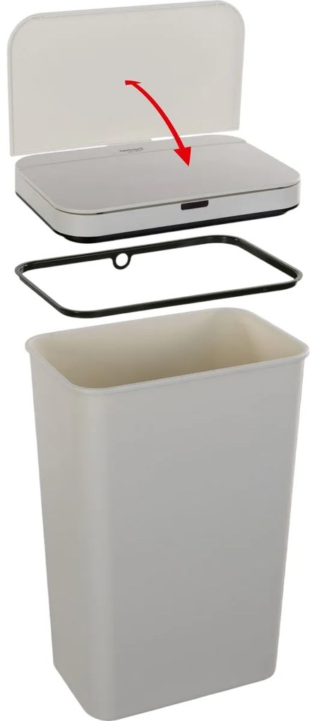 Lamart LT8109 Bezdotykový kôš Sensor 50 l, krémová