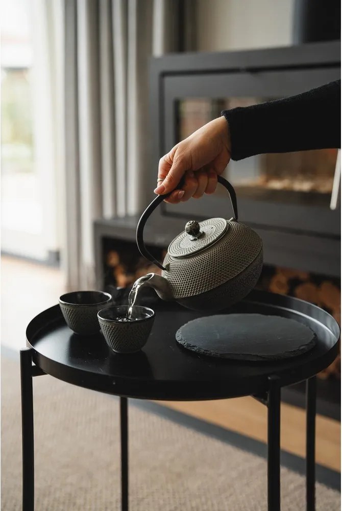 Sivá kanvica na čaj z liatiny 1,1 l Jang – Bredemeijer