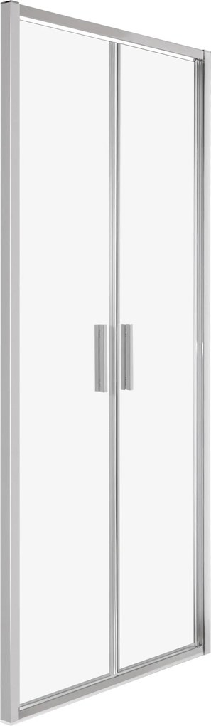Novoterm Dvojkrídlové otváravé sprchové dvere NV-Solid DDP CHR 100, chróm/transparent - bez vaničky