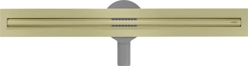 Mexen Flat 360° Slim sprchový žľab 60 cm, zlatá matná, 1A41060