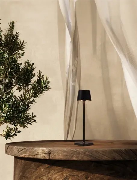 Vonkajšia stolová lampa Deck čierna