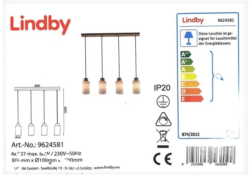 Lindby Lindby - Luster na lanku NICUS 4xE27/60W/230V LW1081