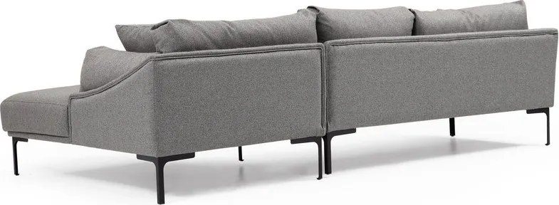 Sivá rohová pohovka Artie Leo, pravý roh