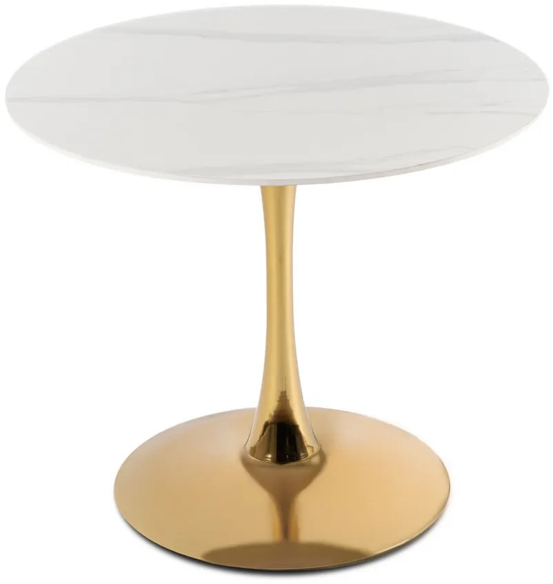 Stôl ALDO 90 cm biely/kašmírový