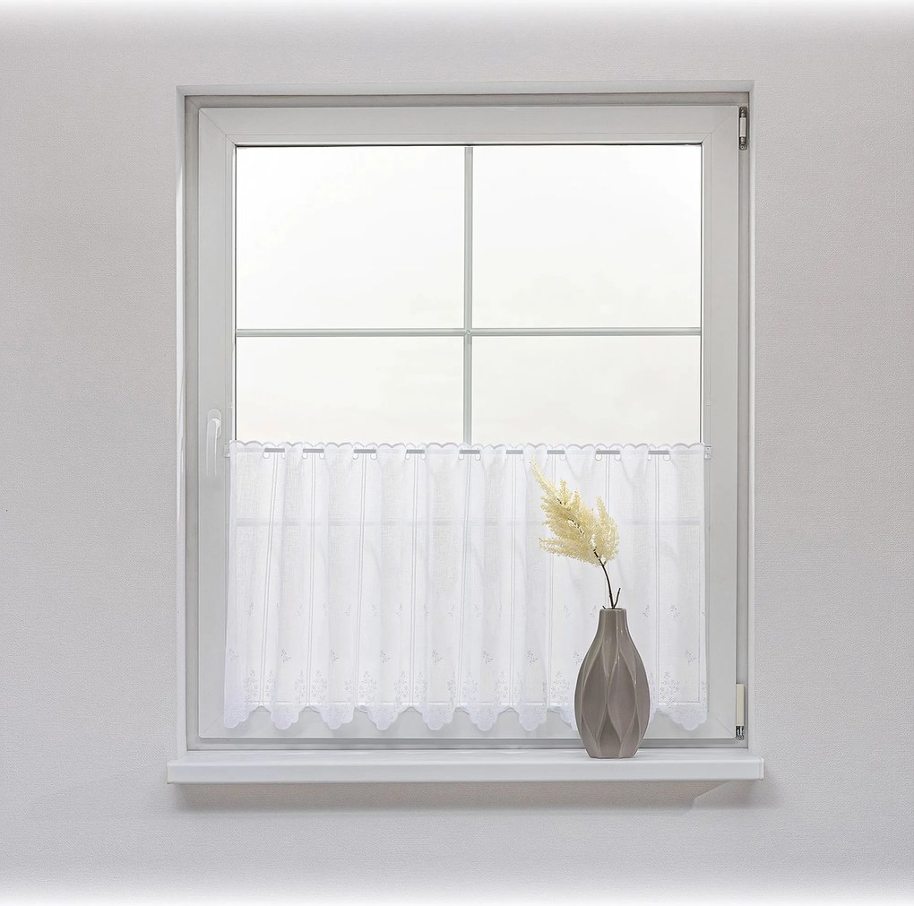 Vitrážková záclonka žakárová Floral výška 60 cm na metre