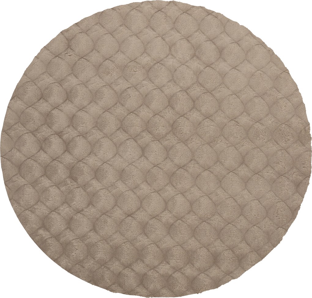 Obsession, Kusový koberec Diamond Cut 800 Taupe kruh, 120x120 (priemer) kruh, hnedá, obývacia izba