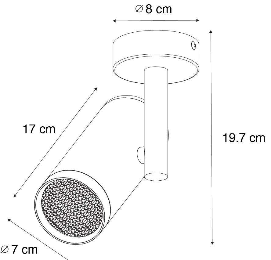 Dizajnové bodové svetlo zlaté nastaviteľné - Scopio Honey