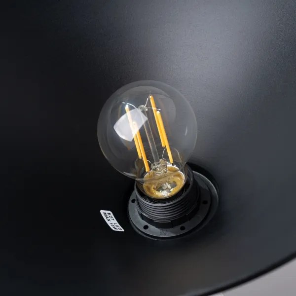 Sollux SL.1326 - Luster na lanku ZUMA 1xE27/15W/230V pr. 30 cm čierna