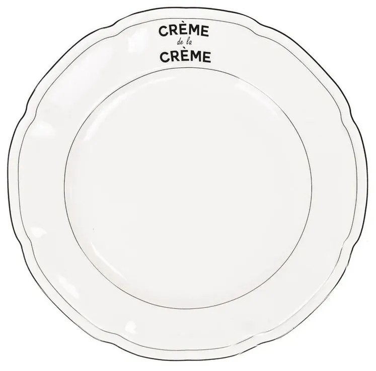 Krémový porcelánový jedálenský tanier so stromčekmi Crème de la Crème - Ø 26*1,5 cm