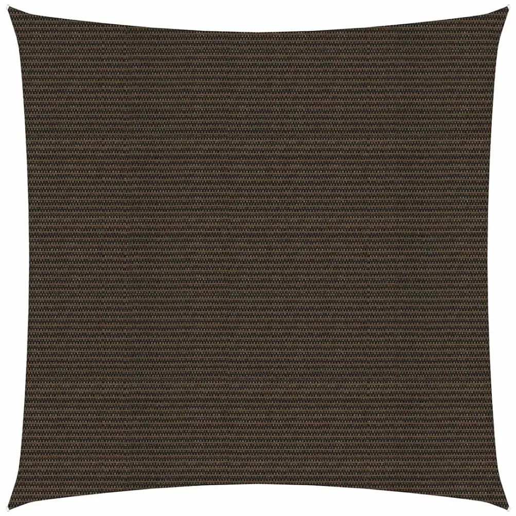 vidaXL Tieniaca plachta 160 g/m² hnedá 7x7 m HDPE