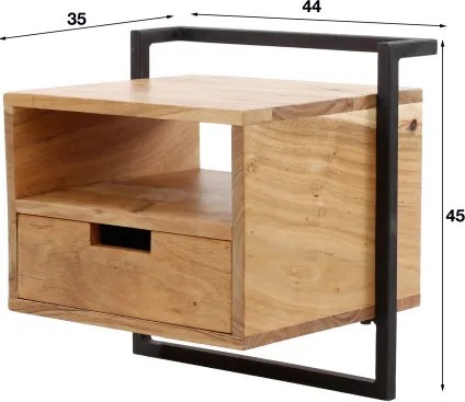 Nočný stolík 25-96 Air Drevo Acacia  - Komfort-nábytok