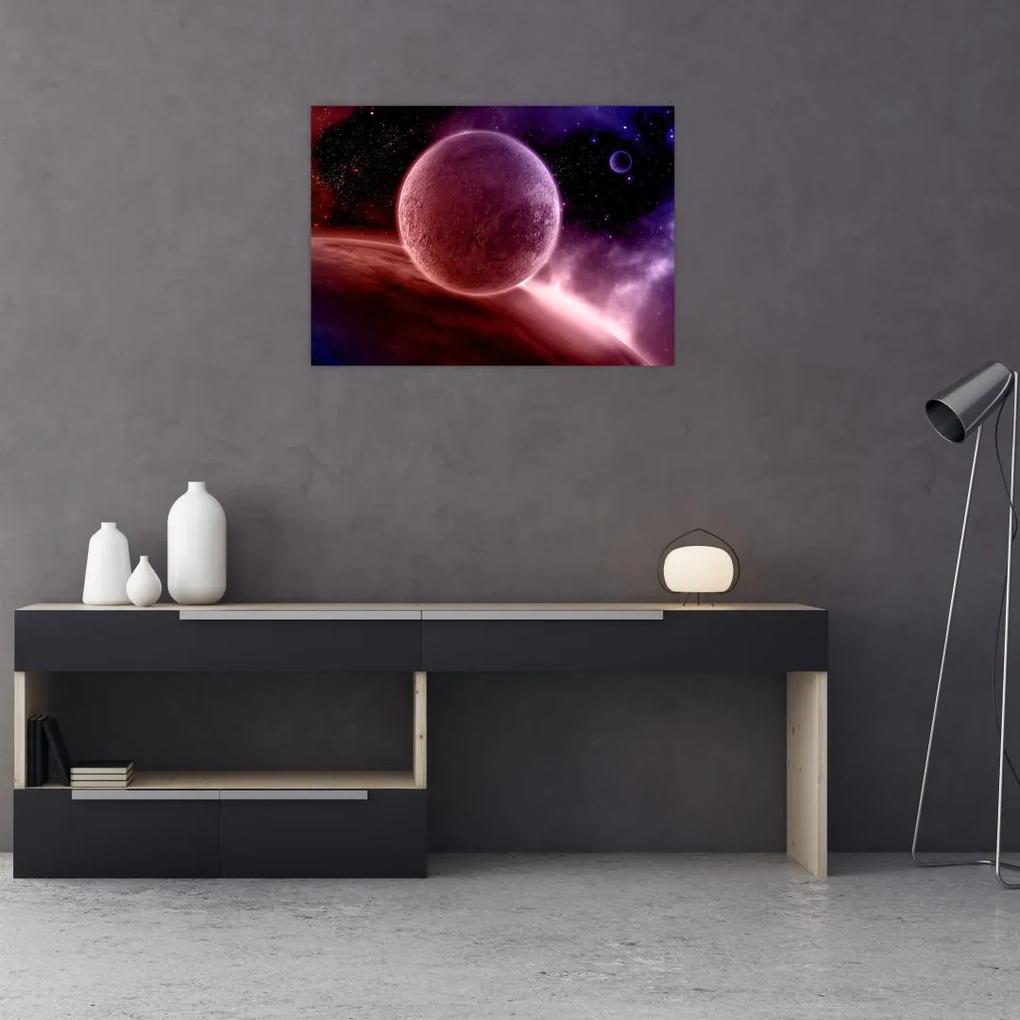 Sklenený obraz - Planéta (70x50 cm)