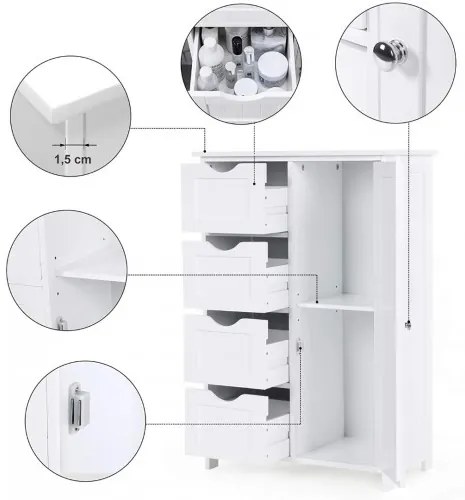 Úložná skrinka VASAGLE LHC41WT