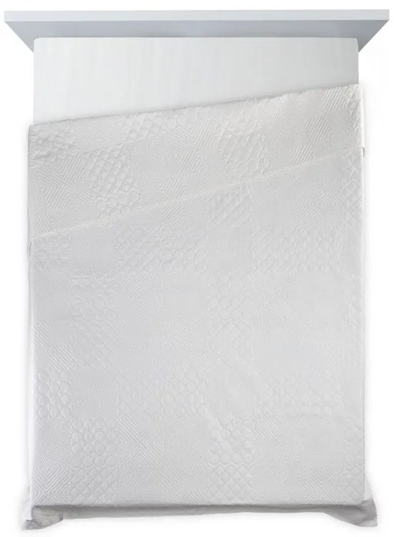 Dekorstudio Moderný prehoz na posteľ BONI5 biely Rozmer prehozu (šírka x dĺžka): 170x210cm