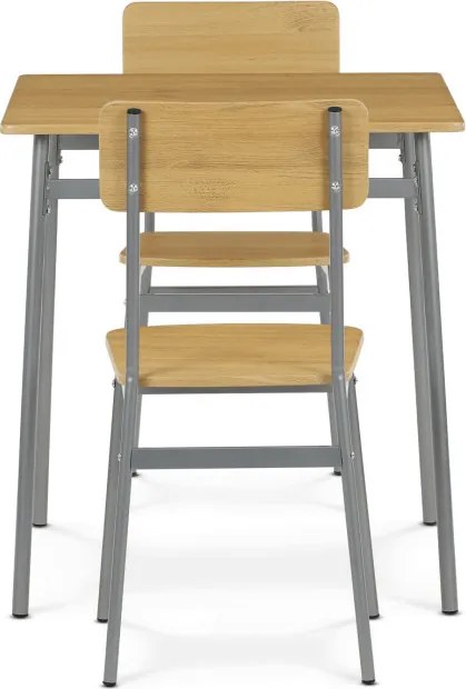 Jedálenský stôl s dvoma stoličkami AUT-O2122 OAK