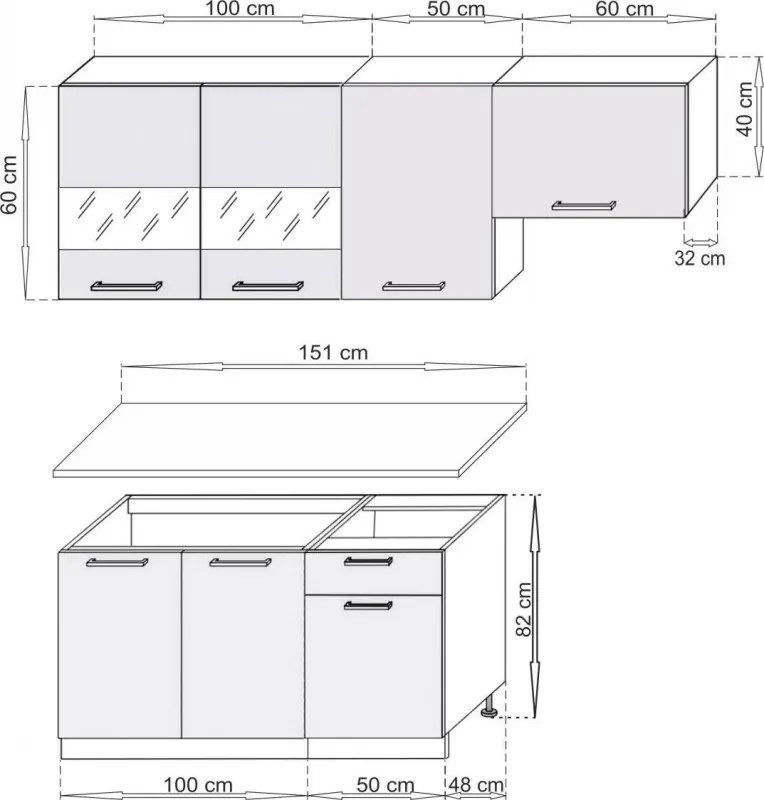 Kuchynská linka Bode, sonoma