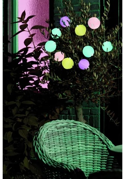 Grundig 14106 - LED solárny reťazec 2,4m, 10xLED, 1,2V 600mAh