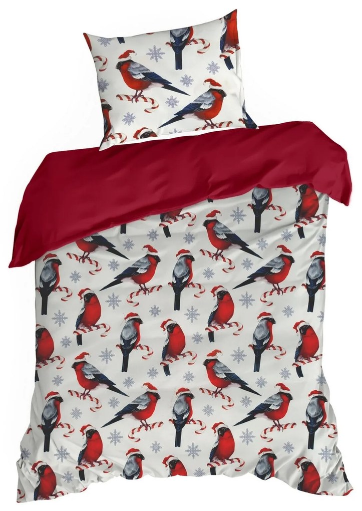 VIANOČNÉ OBLIEČKY Z MIKROVLÁKNA MELODY 160X200 CM, 2 KS 70X80 CM VZOROVANÉ