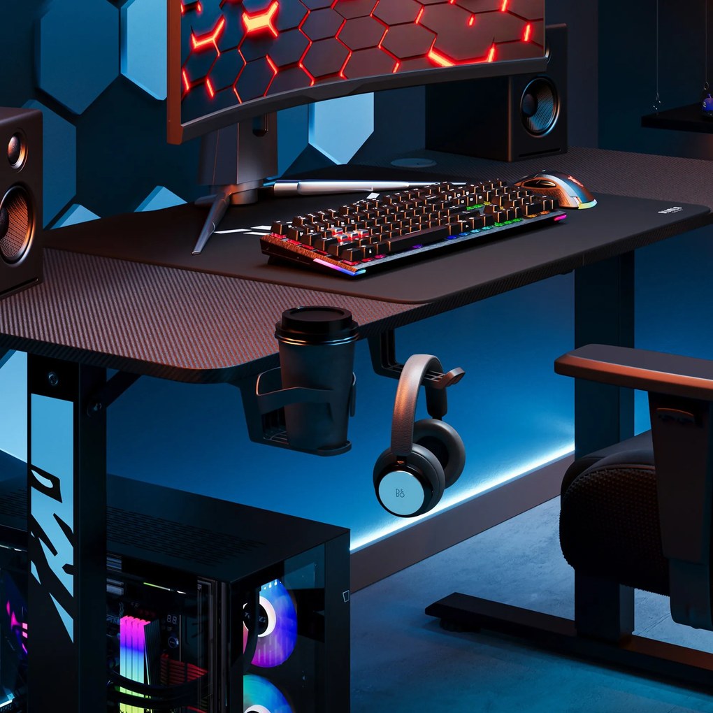 Výškovo nastaviteľný stôl Diablo X-Tensio 1400 čierny