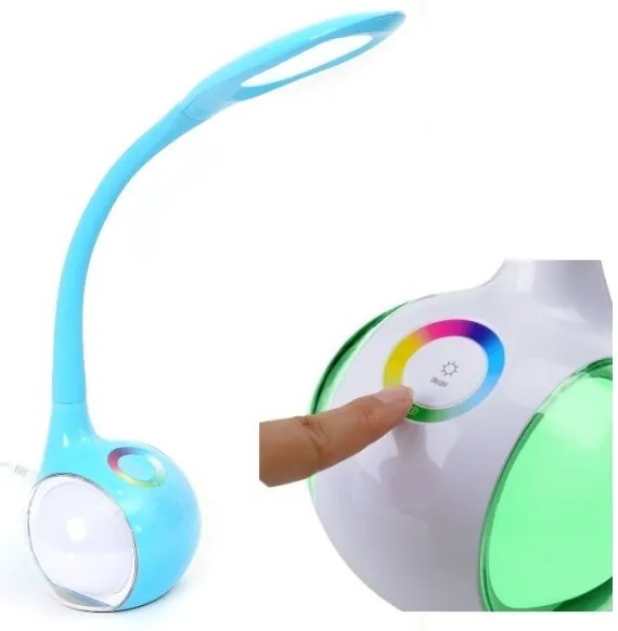 LED RGB Stmievateľná stolná lampa LED/7W/230V modrá