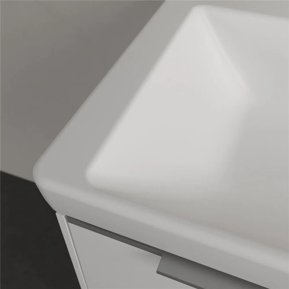 VILLEROY &amp; BOCH Subway 3.0 umývadlo na skrinku bez otvoru, bez prepadu, 650 x 470 mm, Stone White, s povrchom CeramicPlus, 4A7068RW