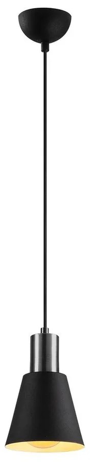 Čierne závesné svietidlo ø 14 cm Kem – Opviq lights