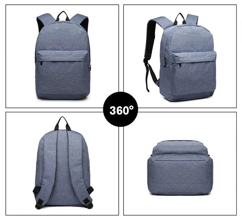 Konofactory Modrý ľahký batoh do školy "Basic" 12L