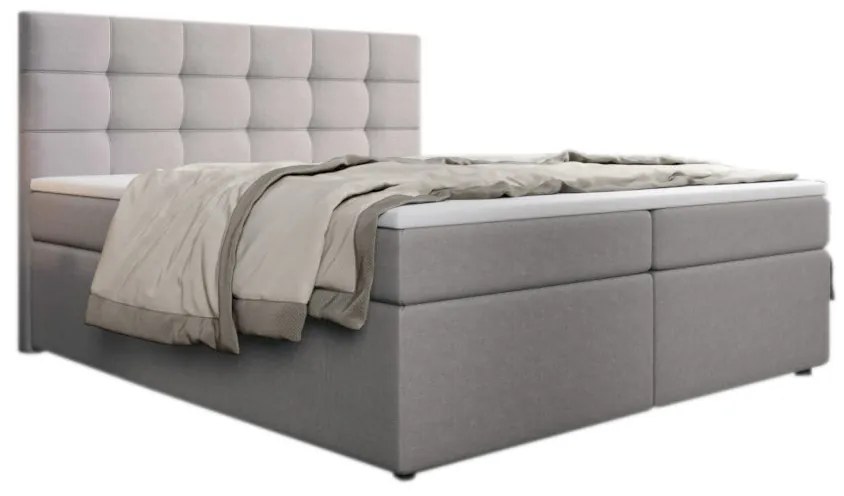 Čalúnená posteľ boxspring PALMA + topper, 140x200, inari 22