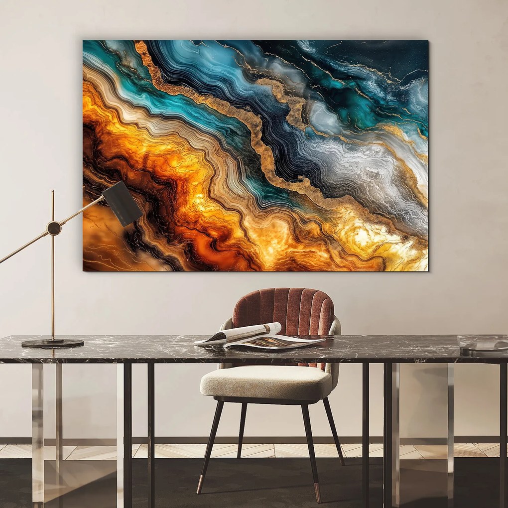 DUBLEZ | Drevený obraz - Kamenné vrstvy