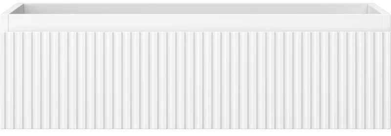 Mexen Rivel, kúpeľňová skrinka 80 cm, 1 zásuvka, drážkovaná, biela matná, 91A20-08023-1-BF01