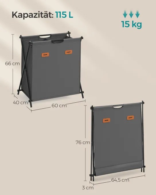 Kôš na bielizeň 115L LCB120G01