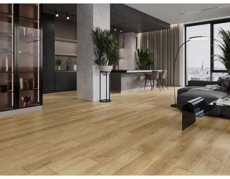 Mexen Sunset Hills, vinylová podlaha 1240x182 mm SPC 6,5 mm, IXPE 1,5 mm, 4-stranná V-drážka, dub, F1037-1240-182-505-4V1-01