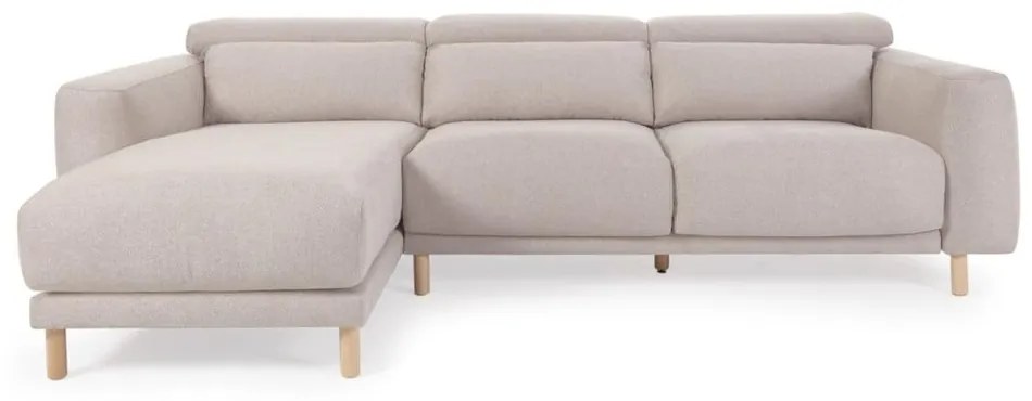 Béžová rohová pohovka (ľavý roh) Singa - Kave Home