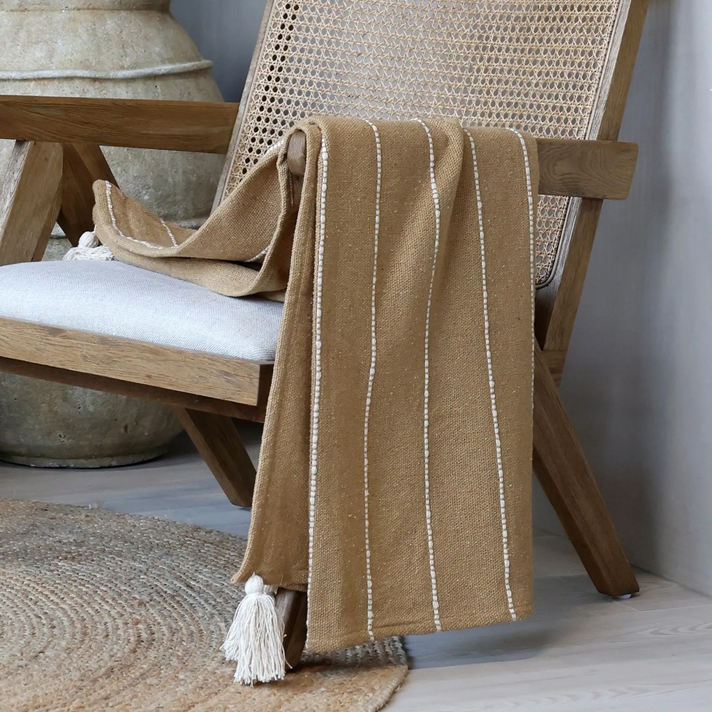 Chic Antique Prehoz z recyklovanej bavlny Aix Honey 130 × 150 cm