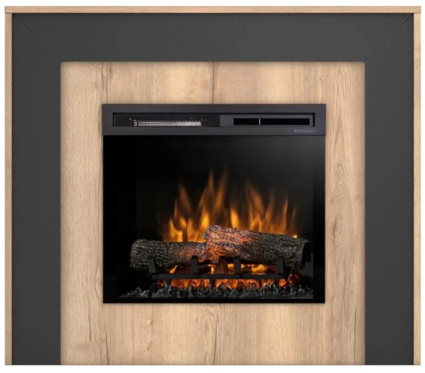 Elektrický krb Zuni 23 dub/cierny