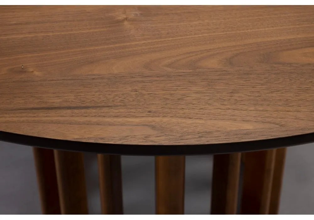 Okrúhly jedálenský stôl s doskou v dekore orechového dreva ø 120 cm Barlet – Dutchbone