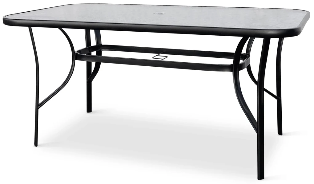Záhradný jedálenský set Porto 150 cm + 4x kovová stolička Ramada
