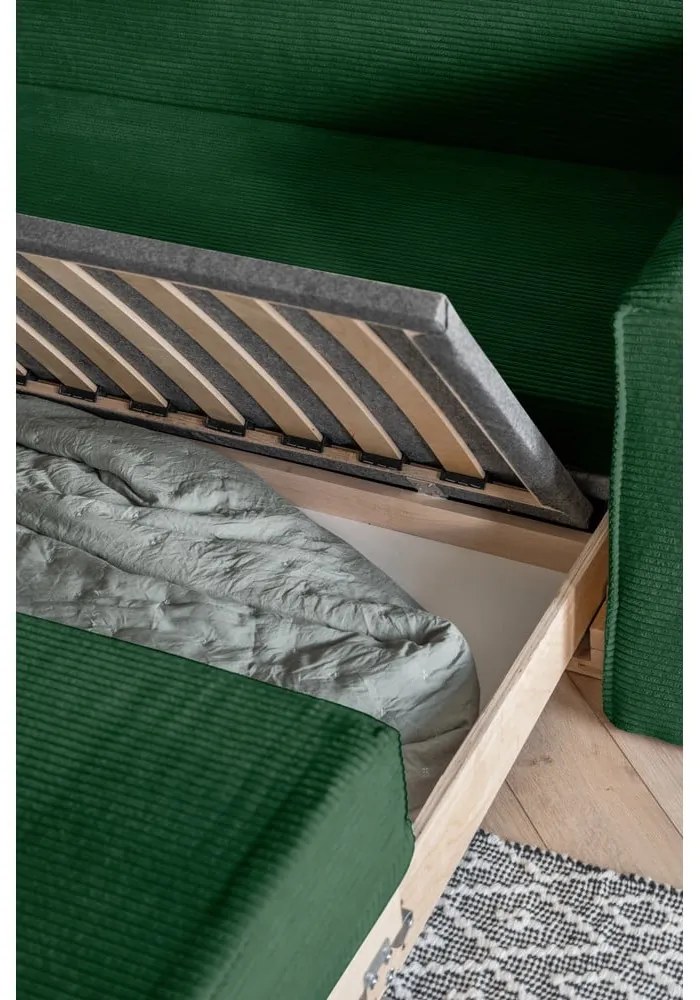 Tmavozelená rozkladacia pohovka 168 cm Lucky Lucy – Miuform