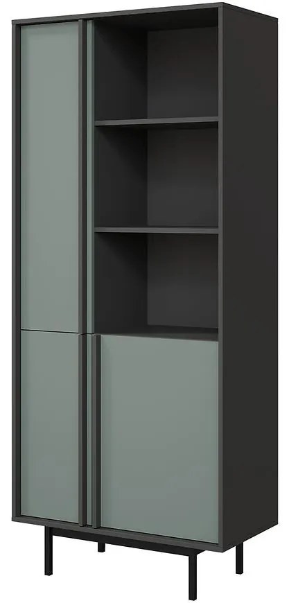 Vitrína Alsy 2 Aloe/Antracit