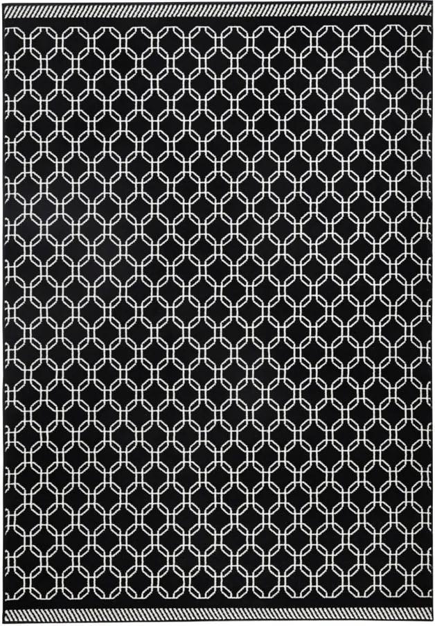 Čierny koberec Zala Living Chain, 70 × 140 cm