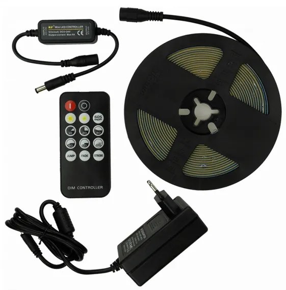 ECOLIGHT COB LED pásik 35W - 24V - 320 - 5M - 6000k - studená farba + diaľkový ovládač