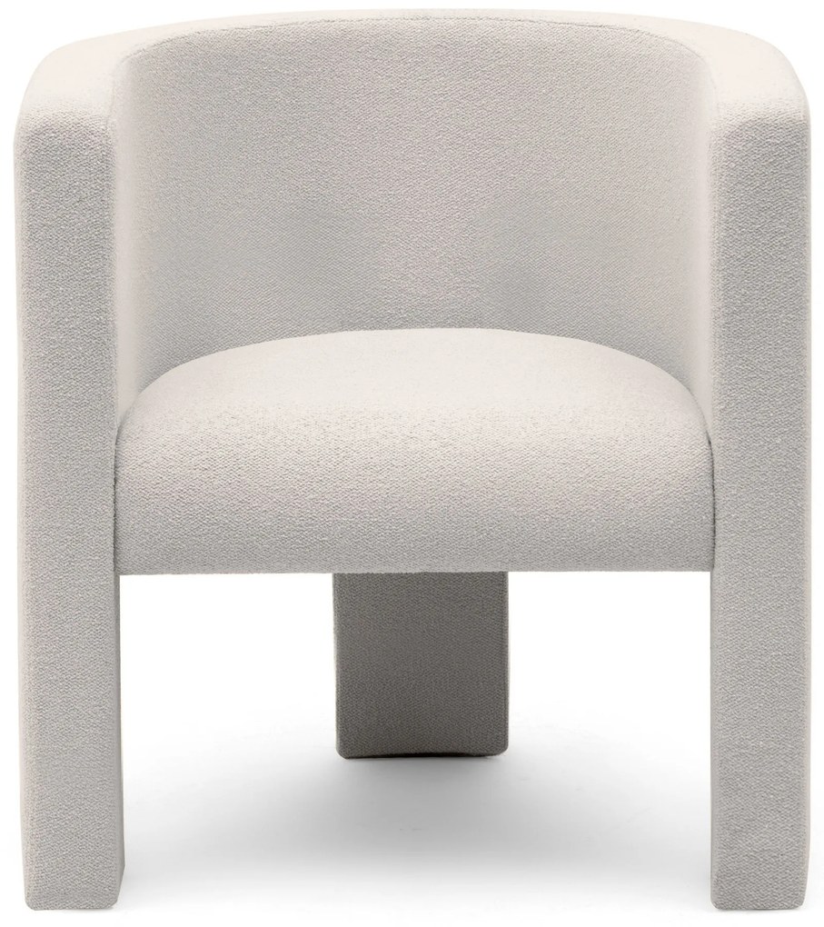 Krémové dizajnové kreslo MILU