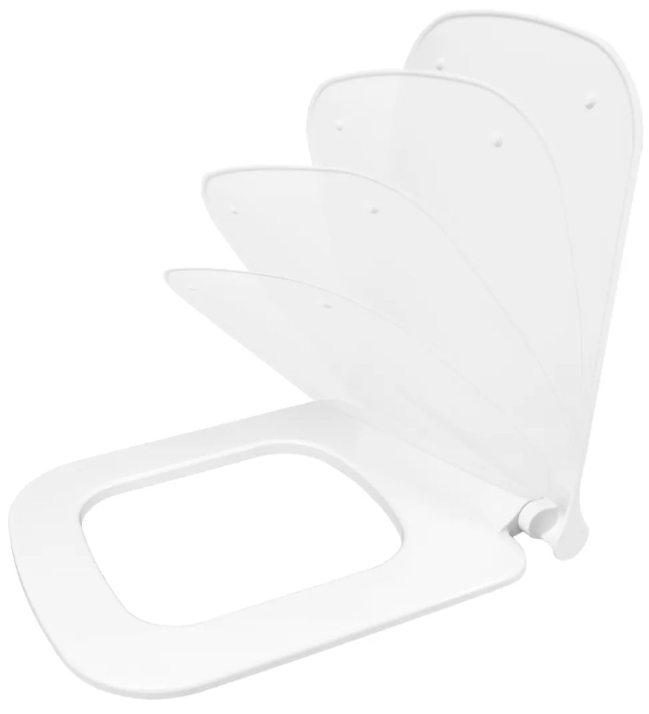 Gamma Viana, toaletné WC sedátko 418(467)x444mm z duroplastu s pomalým zatváraním, biela, ERG-GAM-D6