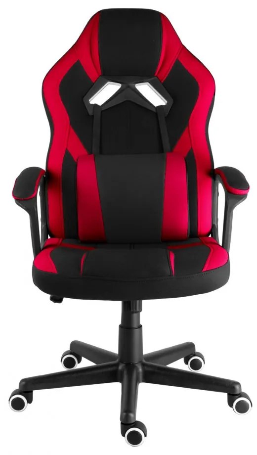 Detské herné kreslo Neoseat NS-013 — látka, čierna / červená