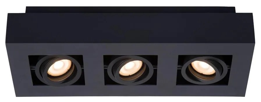 Lucide 09119/16/30 - LED Bodové svietidlo XIRAX 3xGU10/5W/230V čierna