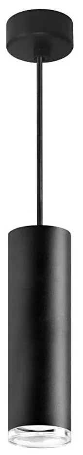 Polux Kúpeľňový luster na lanku TURYN 1xGU10/10W/230V IP44 čierna 324757